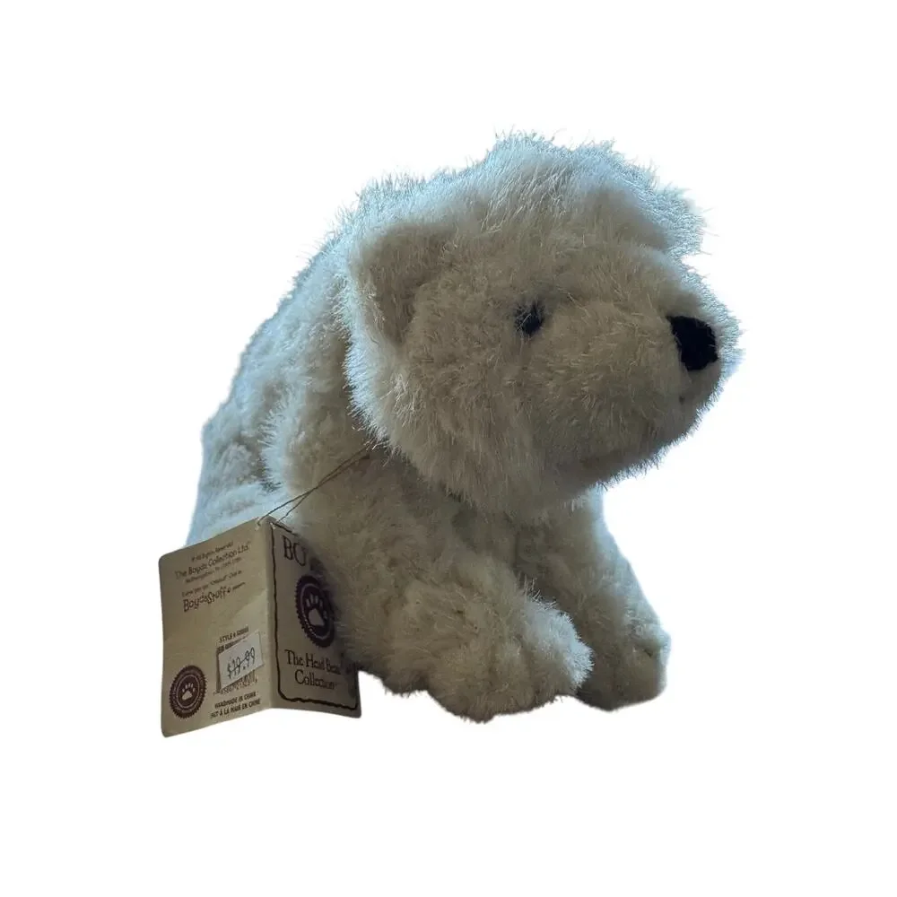 NWT Boyds Head Bean Collection Glacier Polar Bear Plush Style #500065